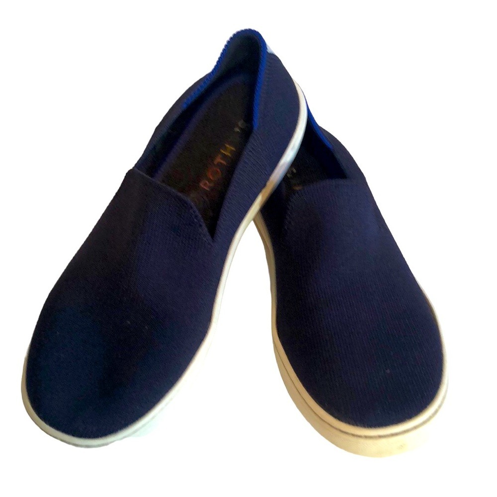 Rothy’s Kids shoe size 4 (big girl) slip ons navy.
